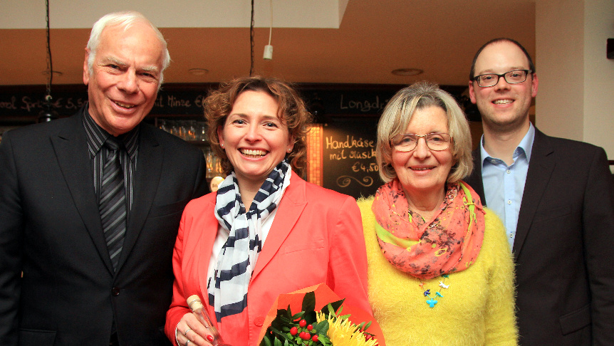 von links: Artus W. Rosenbusch, Nicola Beer, Dr. Silvia Franz, Dr. Sven Hartmann (Foto: Towae)