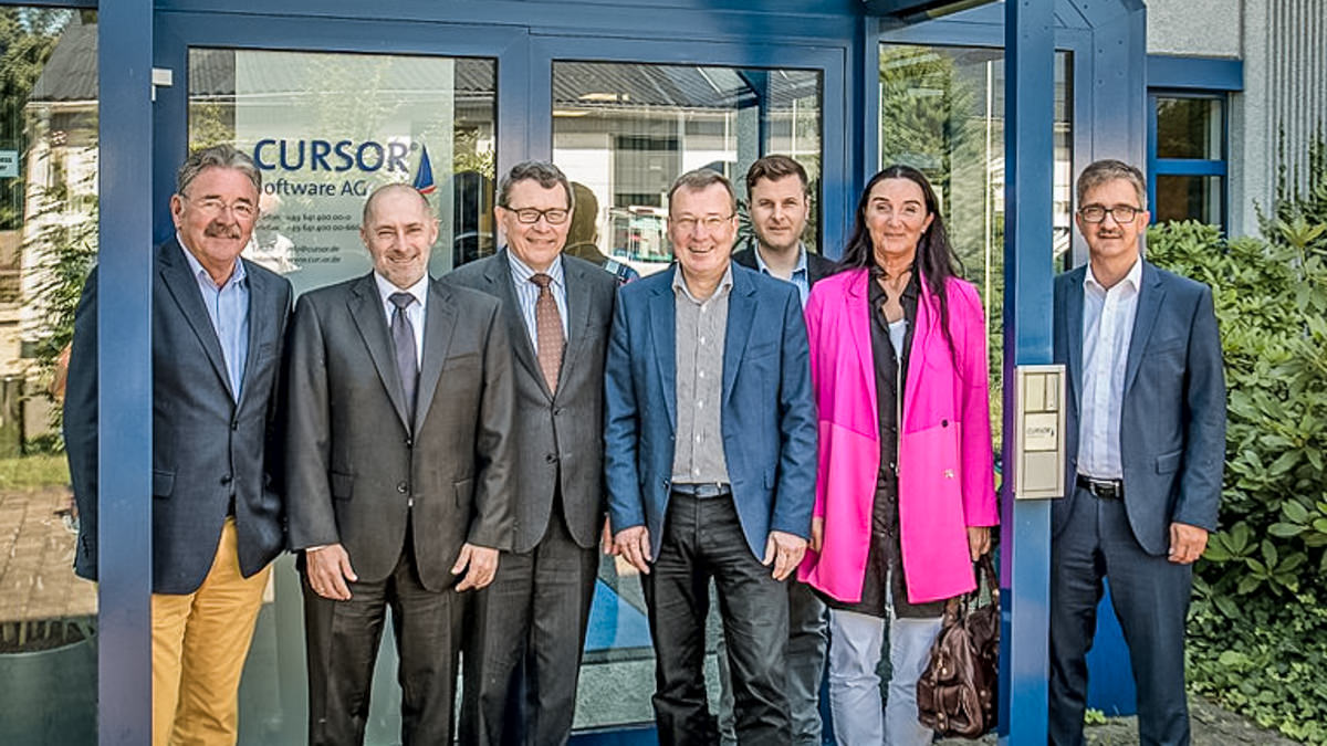 Besuchergruppe bei der Cursor Software AG in Gießen.