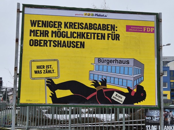 FDP Wahlplakat mit Kreiszilla